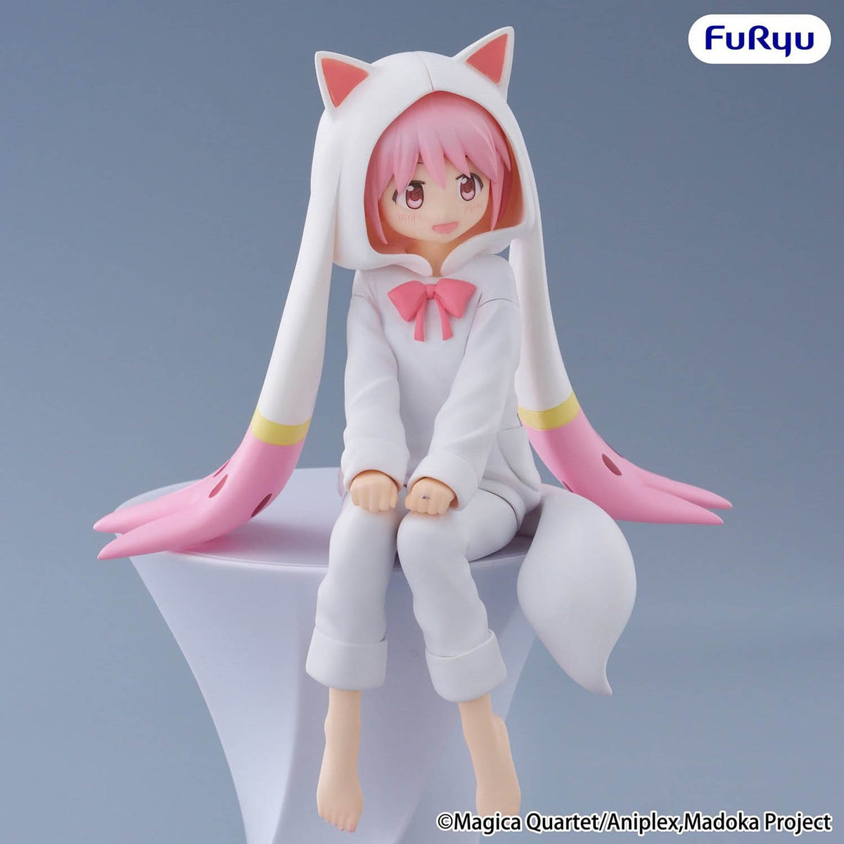 Puella Magi Madoka Magica - Madoka Kaname (Kyubey-Hausanzug) - Noodle Stopper Figur - 15 cm - FuRyu
