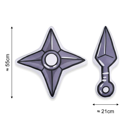 Ninja - Shuriken & Kunai - Dekokissen-Set (2 Stück) - 55 cm - CoolChange
