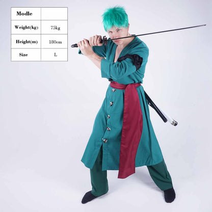 Cosplay Kostüm von Lorenor Zorro nach der 2 jährigen Trennung, Größen: S - XL