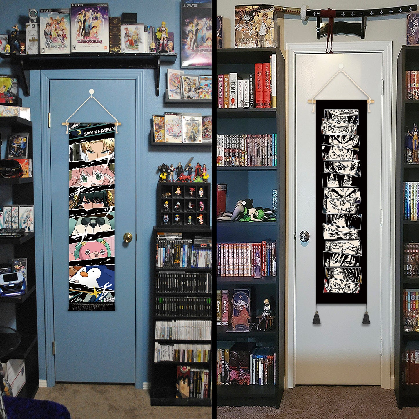 Spy x Family - Familie Forger (Augen-Edition) - Rollbild aus Stoff - 135x33cm - Anime Mura