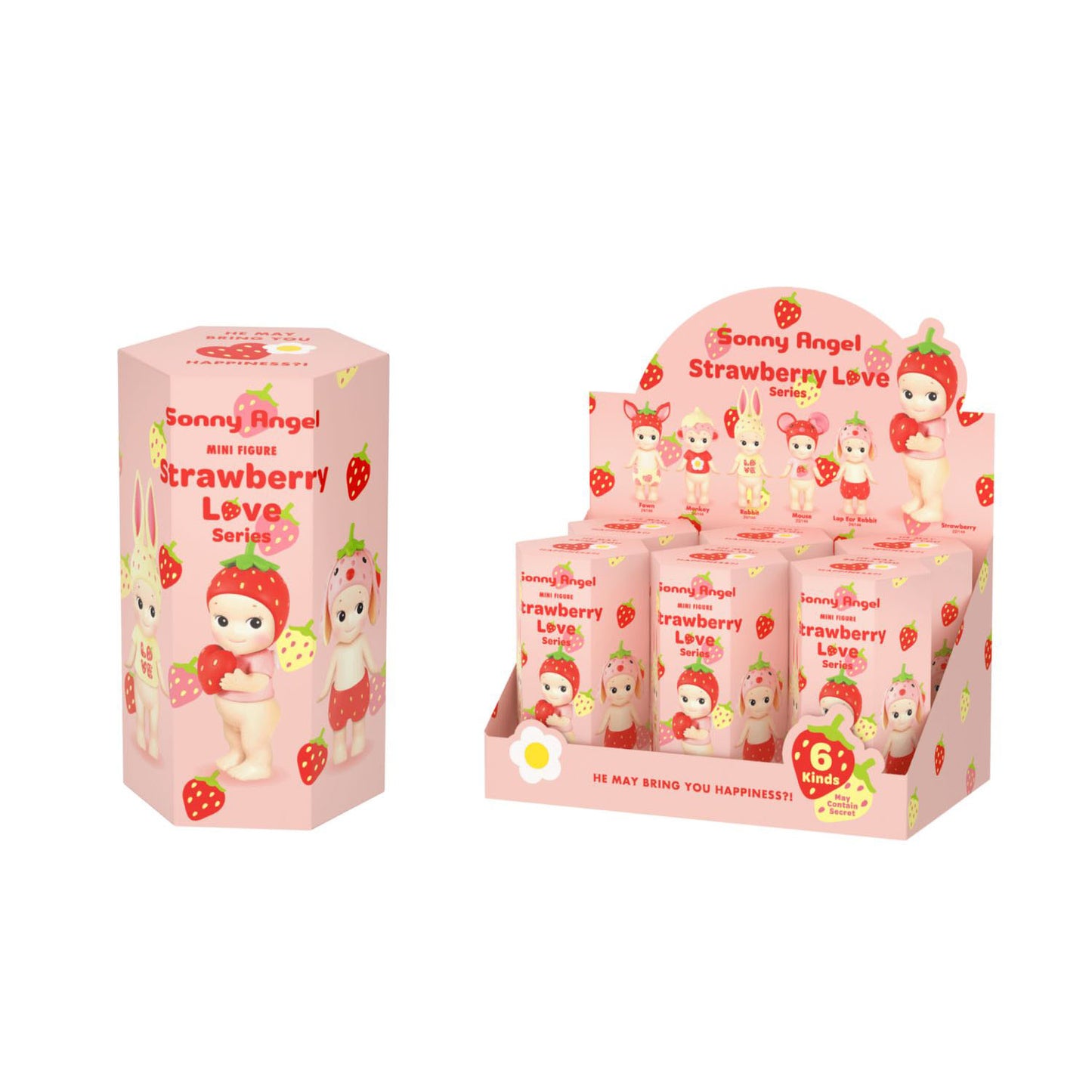 Sonny Angel - Strawberry Love Series - Blind Box Figur - Einzelbox - ca. 8-9 cm - Dreams
