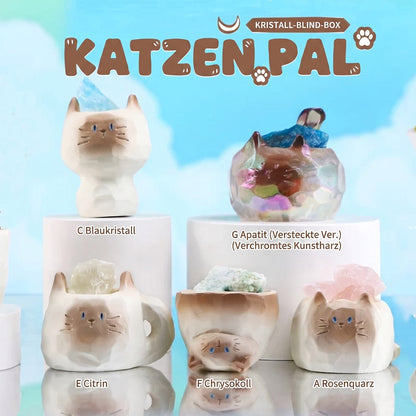 Maomao PAL: Crystal Cat Series - Edelstein-Diffusor Set (6 Blindboxen) - 6er Set - 6 cm - Thing Woo
