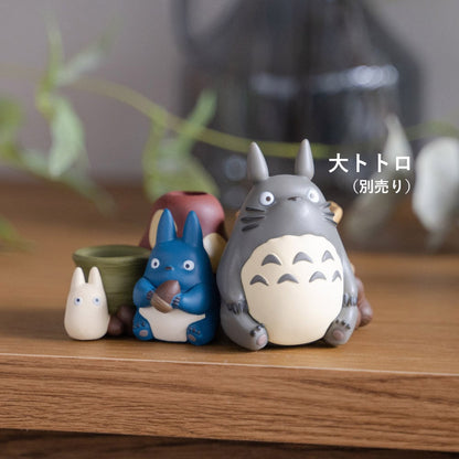 Mein Nachbar Totoro - Mittlerer & Kleiner Totoro mit Pilz – 3D Mini-Figur & Stiftehalter / Organizer - 4,5cm - Ensky