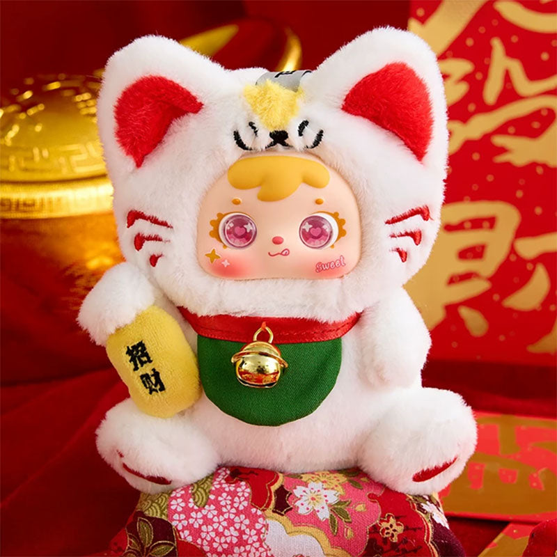 Samuel Blind Box - Fortune Cat (Wealth From All Directions) - Plüschfigur Blind Box - Einzelbox - 18 cm - Samuel