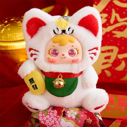 Samuel Blind Box - Fortune Cat (Wealth From All Directions) - Plüschfigur Blind Box - Einzelbox - 18 cm - Samuel