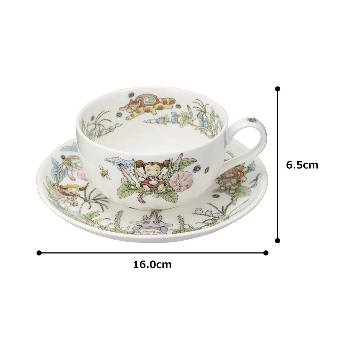My Neighbor Totoro: Mei & Totoro Bindweed - Porzellan Tasse & Untertasse Set - 400ml - Noritake