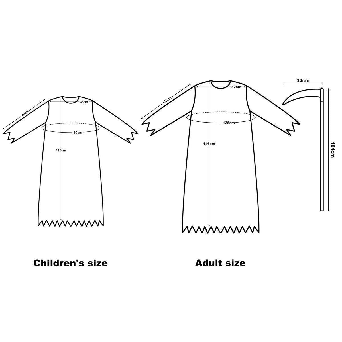 Grim Reaper - Costume with Scythe and Hood - Adults & Kids - CoolChange
