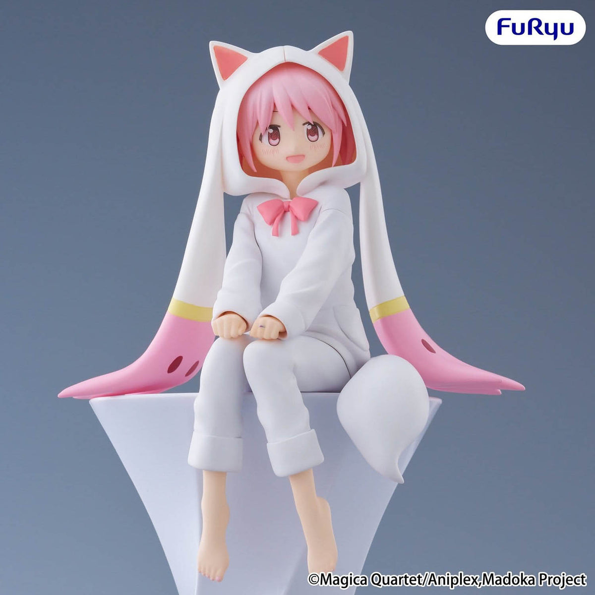 Puella Magi Madoka Magica - Madoka Kaname (Kyubey-Hausanzug) - Noodle Stopper Figur - 15 cm - FuRyu