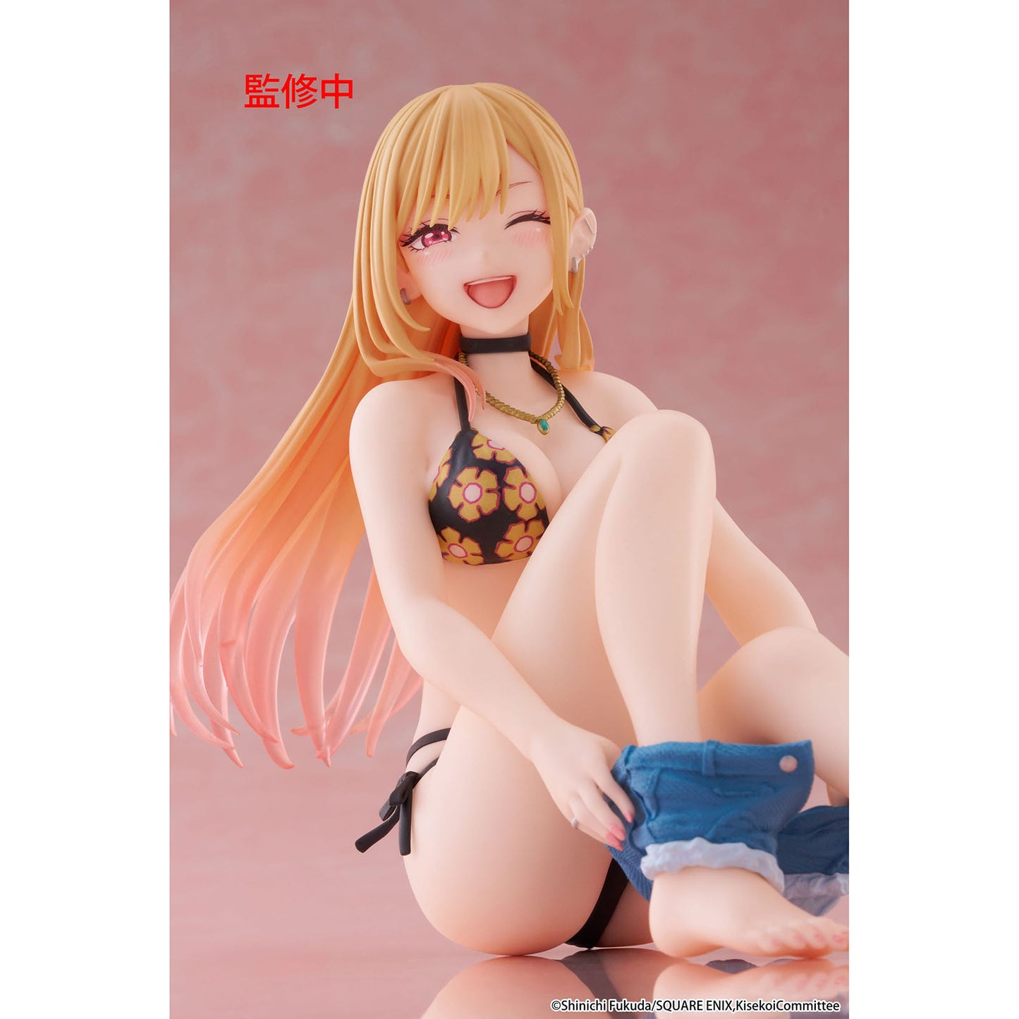 Taito My Dress-Up Darling PVC Statue Desktop Cute Figure Marin Kitagawa Measured Swimsuit Ver. 13 cm