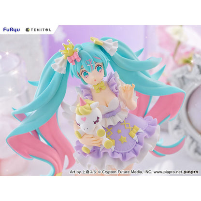 Vocaloid - Hatsune Miku - Yumekawa Princess (Lavender Ver.) - Tenitol Statue - 21cm - FuRyu