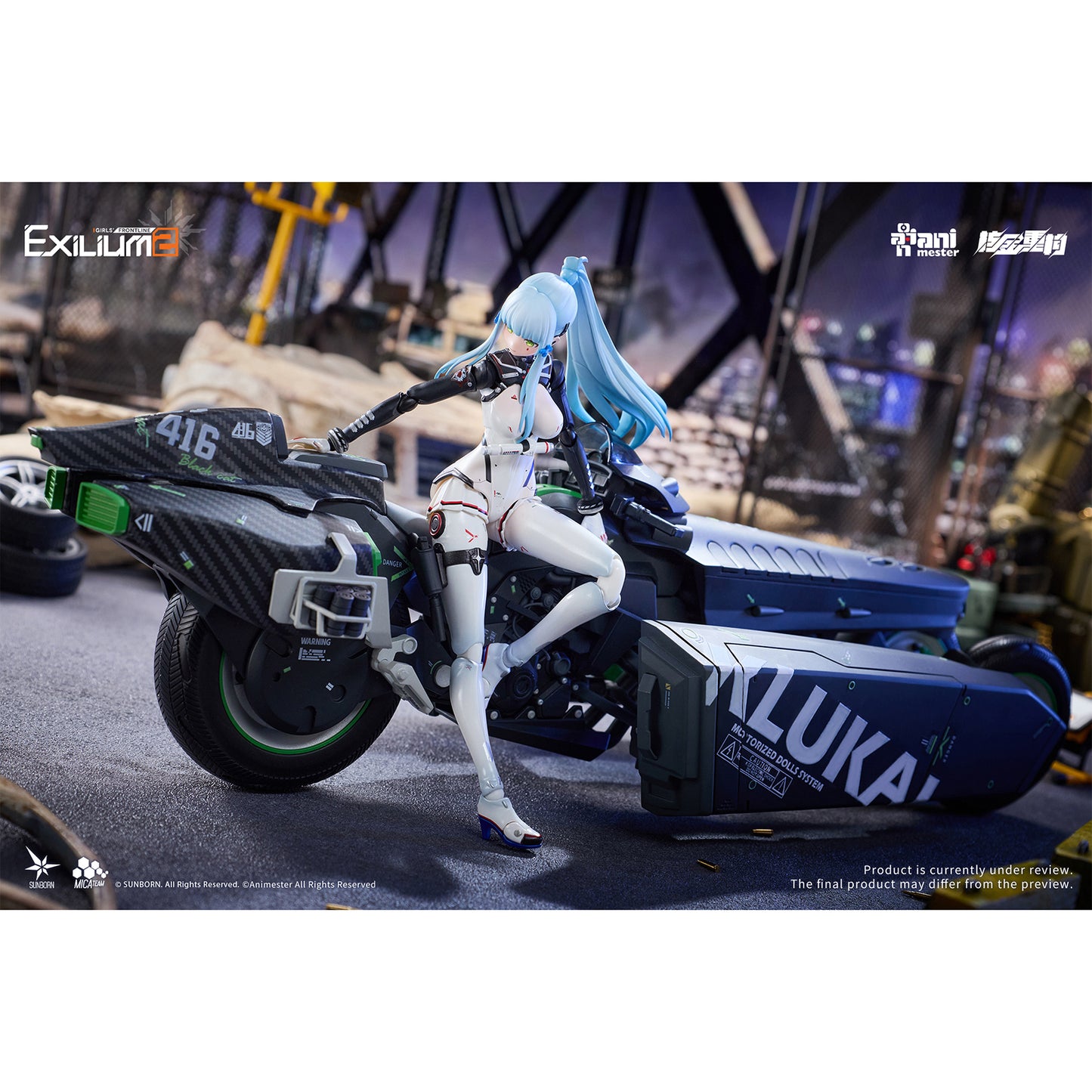 Girls' Frontline 2: Exilium - Klukai: Speed Star Ver. - 1/12 Actionfigur & Motorrad Set - Animester