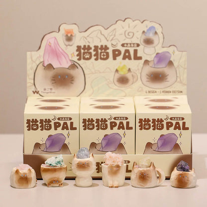 Maomao PAL: Crystal Cat Series - Edelstein-Diffusor Set (6 Blindboxen) - 6er Set - 6 cm - Thing Woo