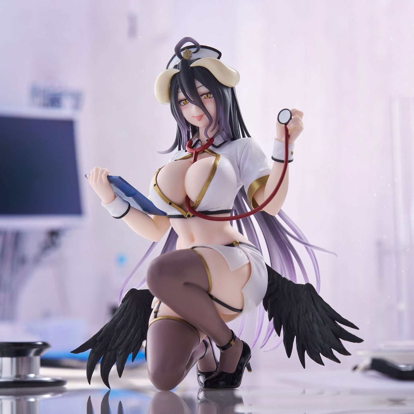 Overlord - Albedo (Nurse Ver.) - Desktop Cute Figure Renewal - 13 cm - Taito