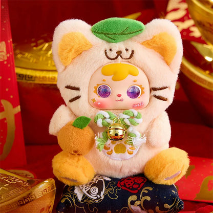 Samuel Blind Box - Fortune Cat (Wealth From All Directions) - Plüschfigur Blind Box - Einzelbox - 18 cm - Samuel