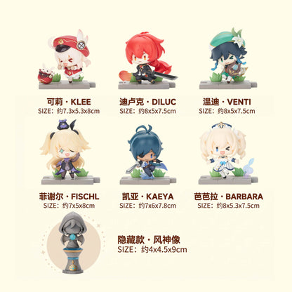Genshin Impact - Battle Stance Mystery Box - Mondstadt Mini-Figuren - Blindbox - Einzelbox - miHoYo