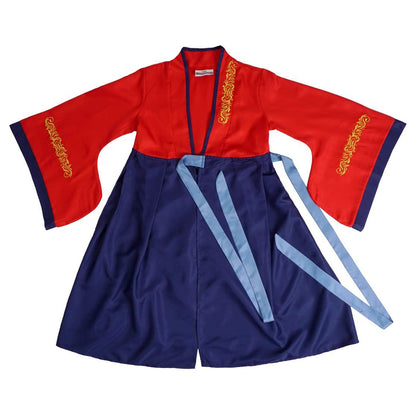 Mulan - Traditionelles Hanfu Kleid - Kinderkostüm mit Gürtel - Gr. 110-150