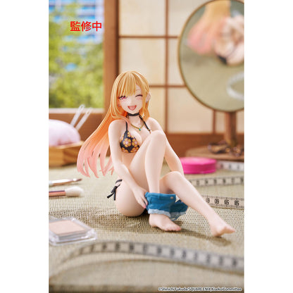 Taito My Dress-Up Darling PVC Statue Desktop Cute Figure Marin Kitagawa Measured Swimsuit Ver. 13 cm