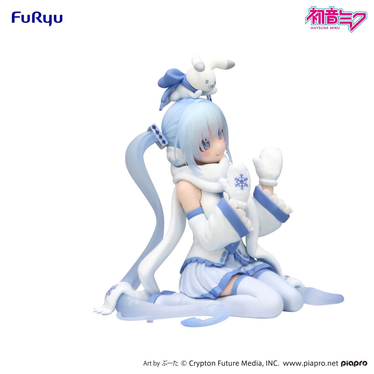 Vocaloid - Hatsune Miku Noodle Stopper Figur - 10cm - FuRyu (Snow Miku Sky Town 10th Anniversary Ver.)
