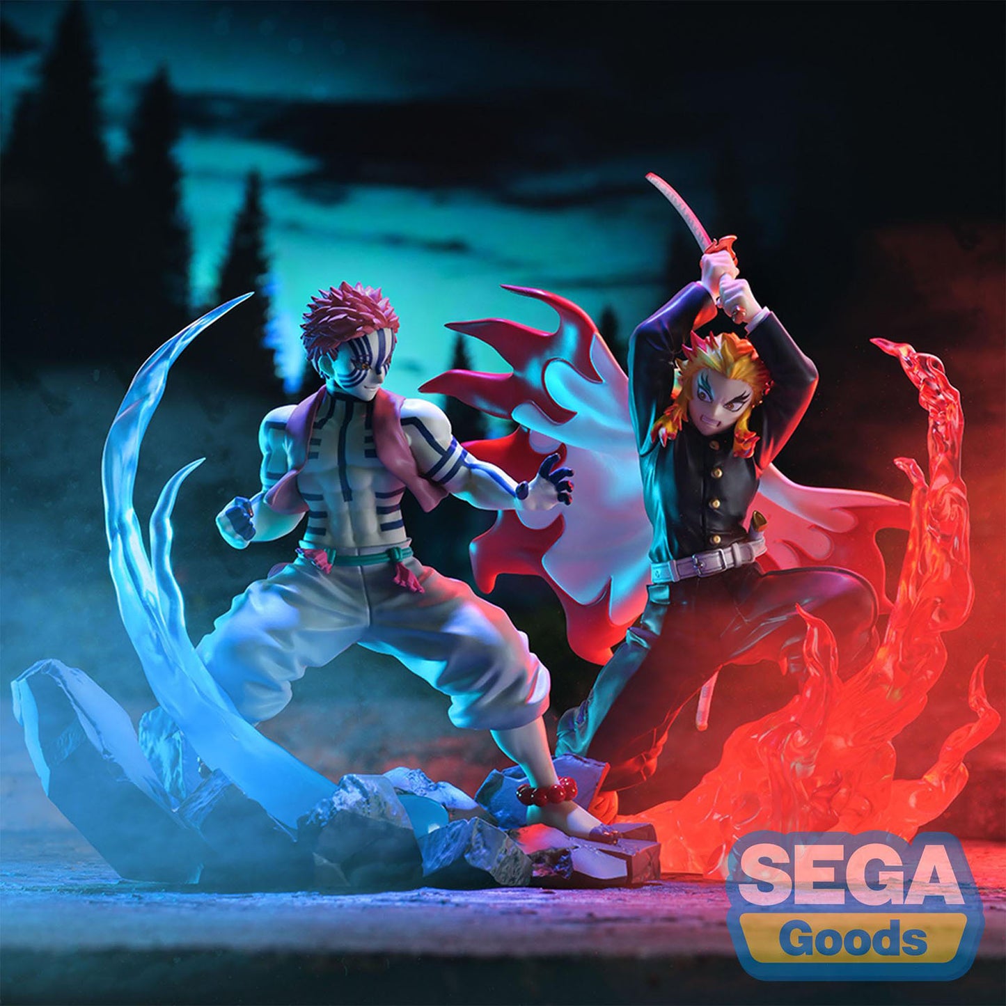 Demon Slayer: Kimetsu no Yaiba - Akaza - Xross Link PVC Statue - 12 cm - SEGA