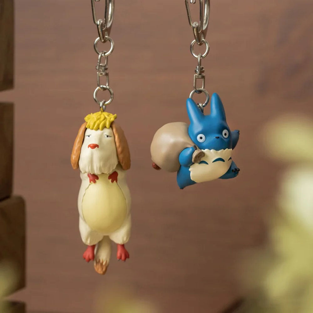 Mein Nachbar Totoro - Mittlerer & Kleiner Totoro beim Wettlauf - 3D-Schlüsselanhänger - 35 x 40 x 40 mm - Benelic