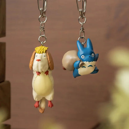 Mein Nachbar Totoro - Mittlerer & Kleiner Totoro beim Wettlauf - 3D-Schlüsselanhänger - 35 x 40 x 40 mm - Benelic