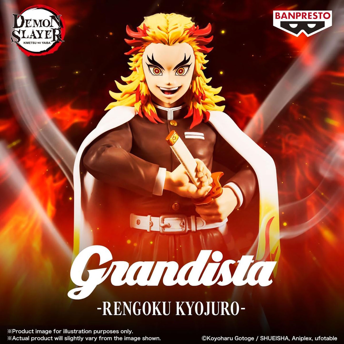 Demon Slayer - Kyojuro Rengoku - Grandista Figur - 24cm - Bandai Banpresto