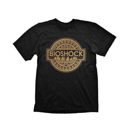 This BioShock logo T-shirt features a metallic logo designed specifically for the limited edition of the critically acclaimed game across a black shirt. 100% pre-shrunk cotton.