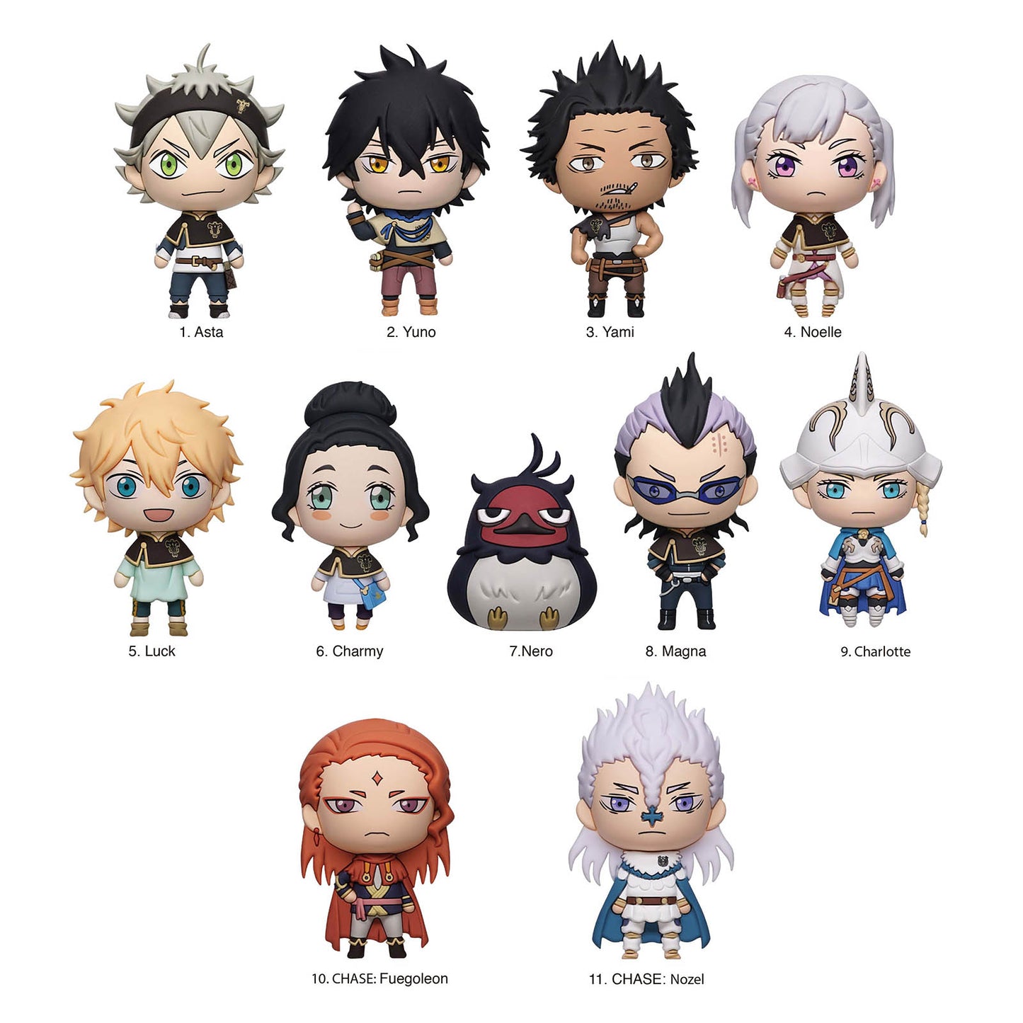 Black Clover 3D Foam Bag Clip