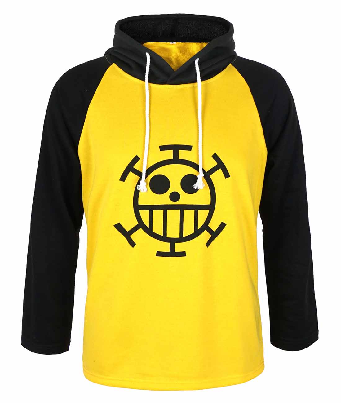 Trafalgar Law Shirt mit Kapuze, Longsleeve im Heart Piratenbande Design, Größen: S - XXL