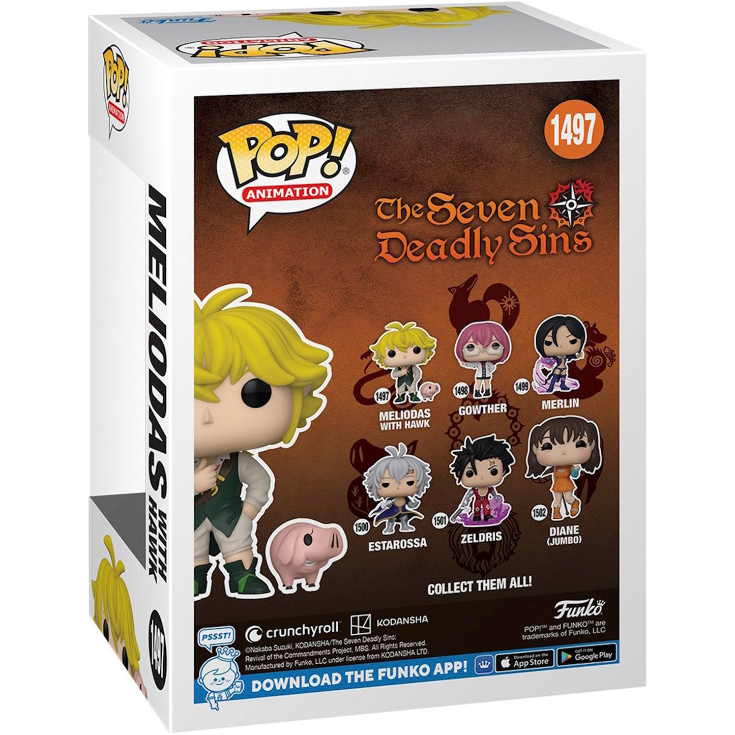 Seven Deadly Sins - Meliodas mit Hawk - Funko Pop! #1497 - 9,5cm