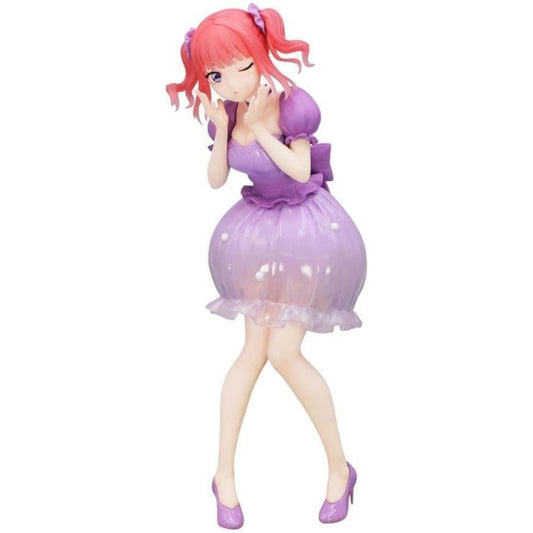 Nino Nakano in lila Kleid, The Quintessential Quintuplets Sammelfigur, 21 cm - FuRyu