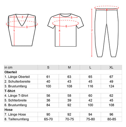 3-teiliges Cosplay Kostüm von Son Goku mit GO Zeichen, Größen: S - XL