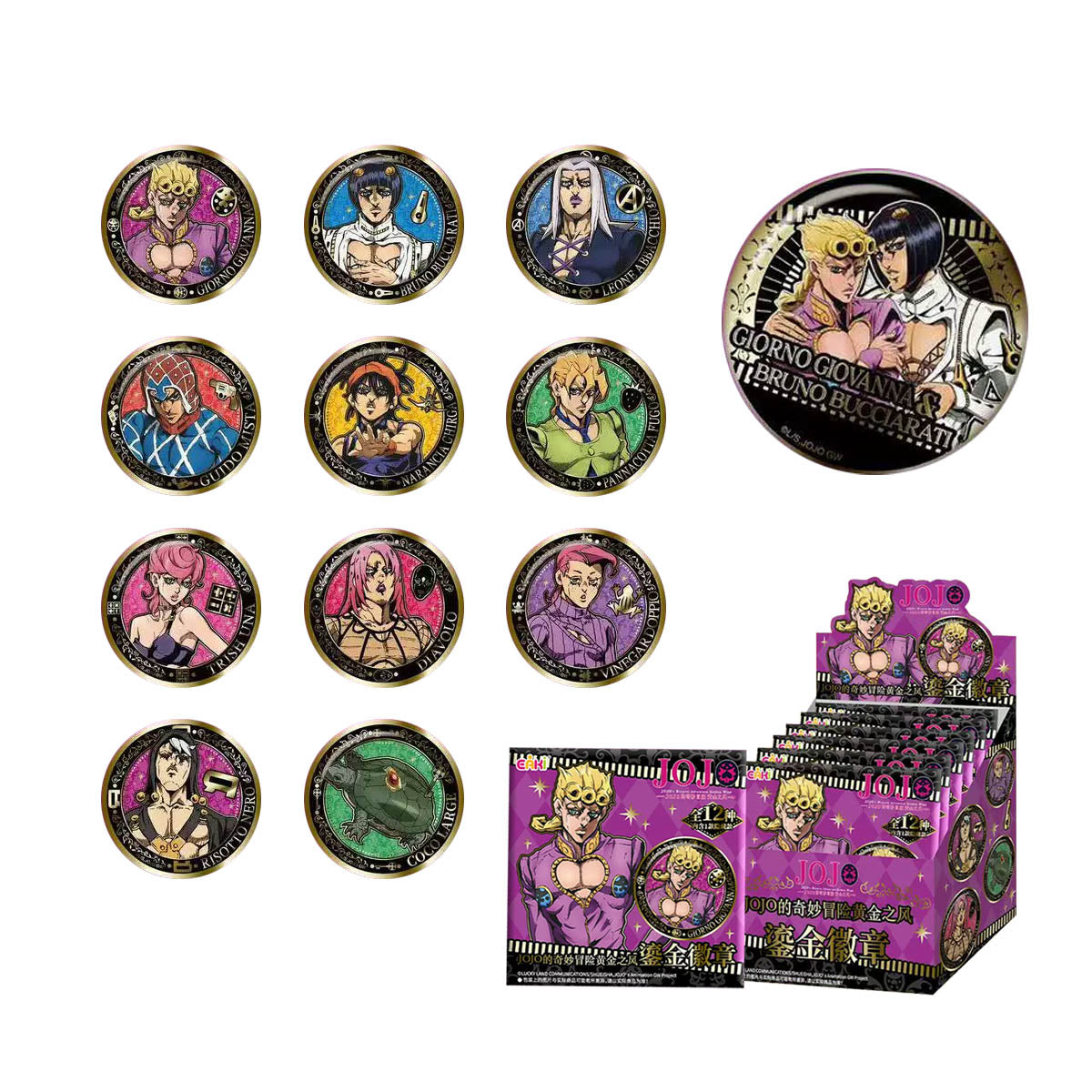 JoJo Golden Wind Weissblech Badge EAKI