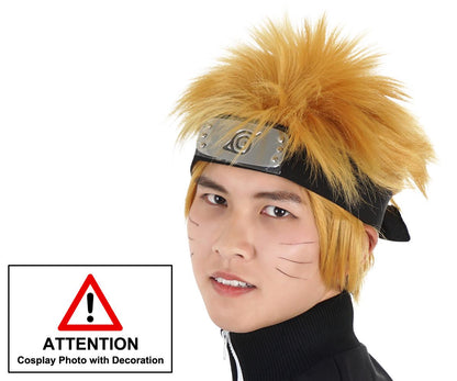 Uzumaki Cosplay Perücke für Naruto Fans, Gelb