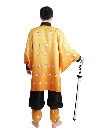 Cosplay Kostüm von Zenitsu Agatsuma aus D. Slayer, Größen: S - L