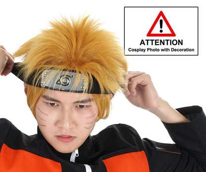 Uzumaki Cosplay Perücke für Naruto Fans, Gelb