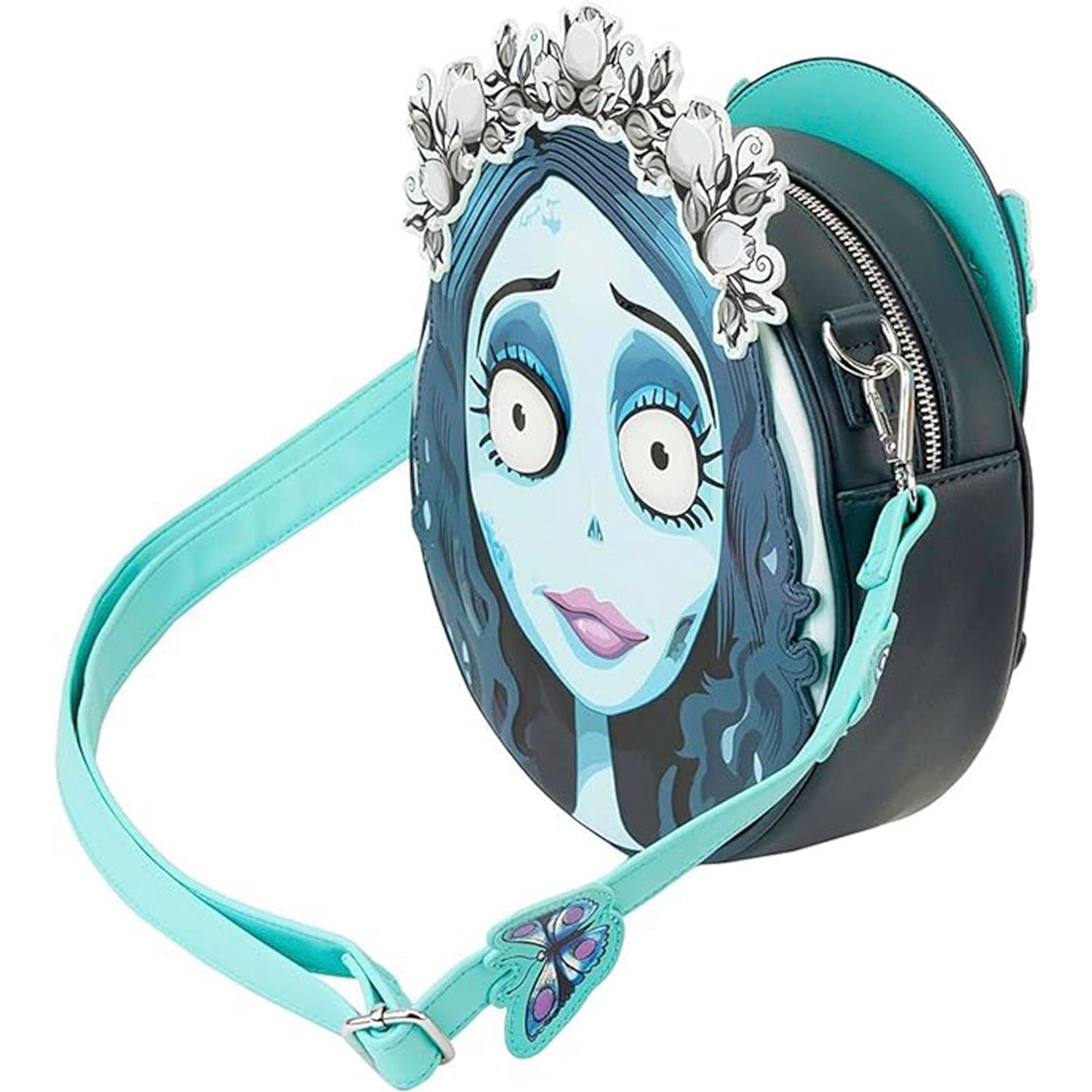 Emily, Corpse Bride Schultertasche, mit Schmetterlingen & Wurm - Loungefly