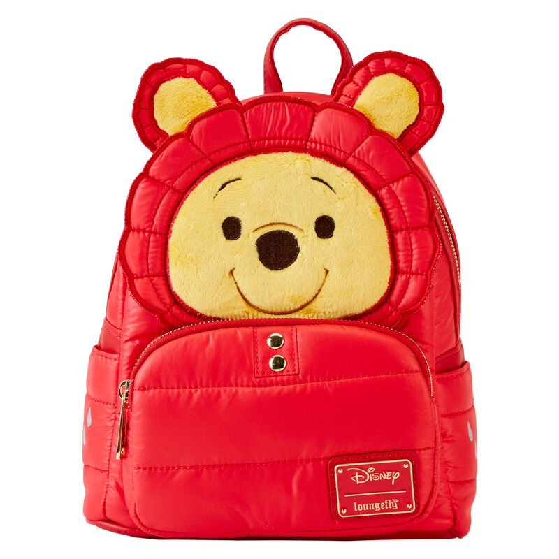 Winnie Puuh in roter Puffer-Jacke, Disney Rucksack - Loungefly