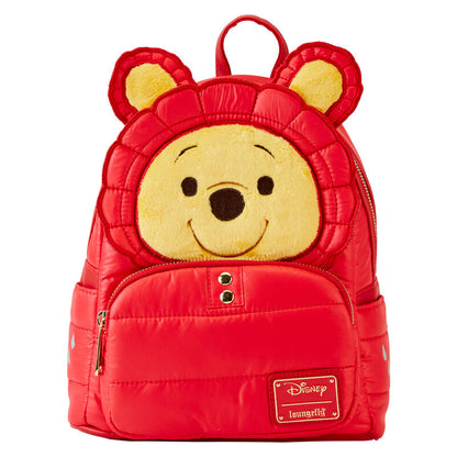 Winnie Puuh in roter Puffer-Jacke, Disney Rucksack - Loungefly