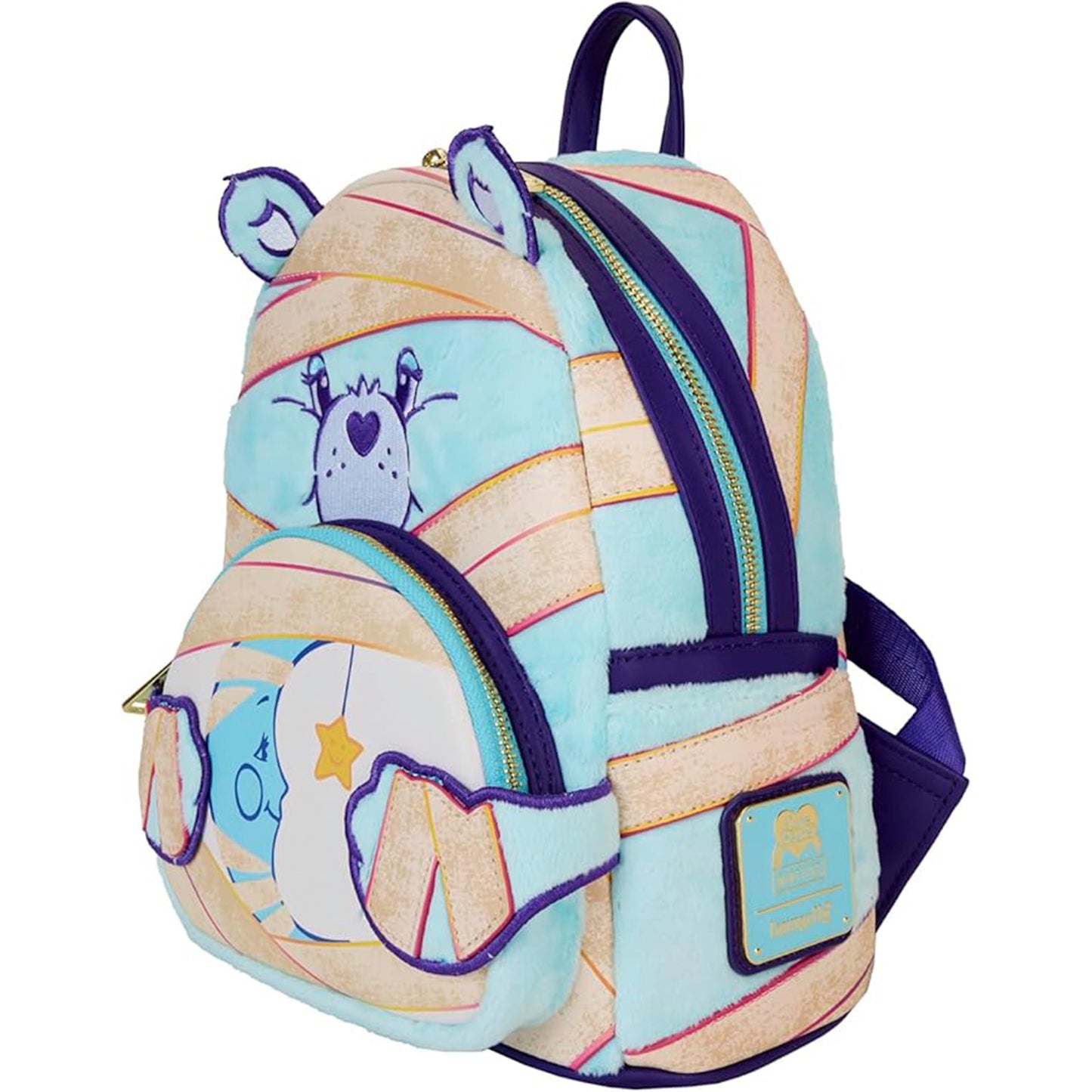 Glücksbärchis X Universal Monsters, Schlummerbärchi als Mumie Rucksack, leuchtet im Dunkeln - Loungefly