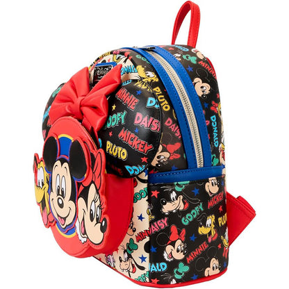 Mickey & Friends, Disney Mini-Rucksack mit Mausohren-Haarreif - Loungefly