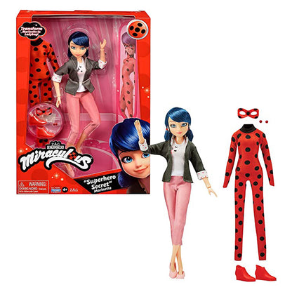 Ladybug Ankleidepuppe mit zwei Outfits, Miraculous, 26 cm - Playmates