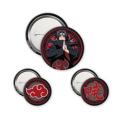Naruto Itachi Akatsuki Badge Set