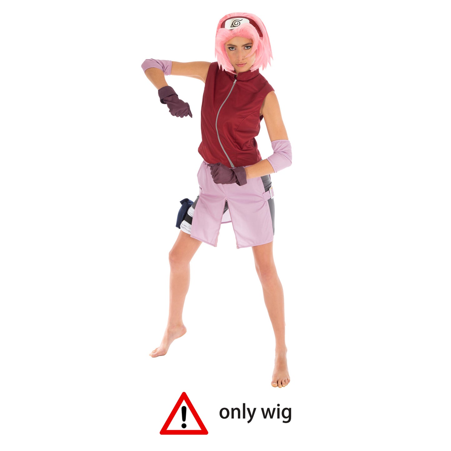 Naruto Shippuden Perücke von Sakura Haruno, Pink