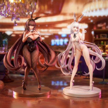 Noir Blanc Bunny Figuren Set