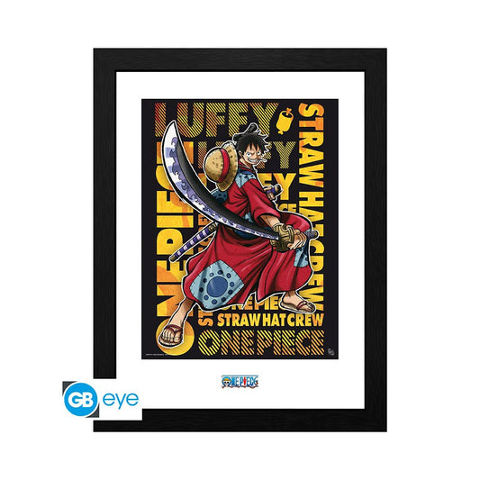 One Piece Poster gerahmt Luffy