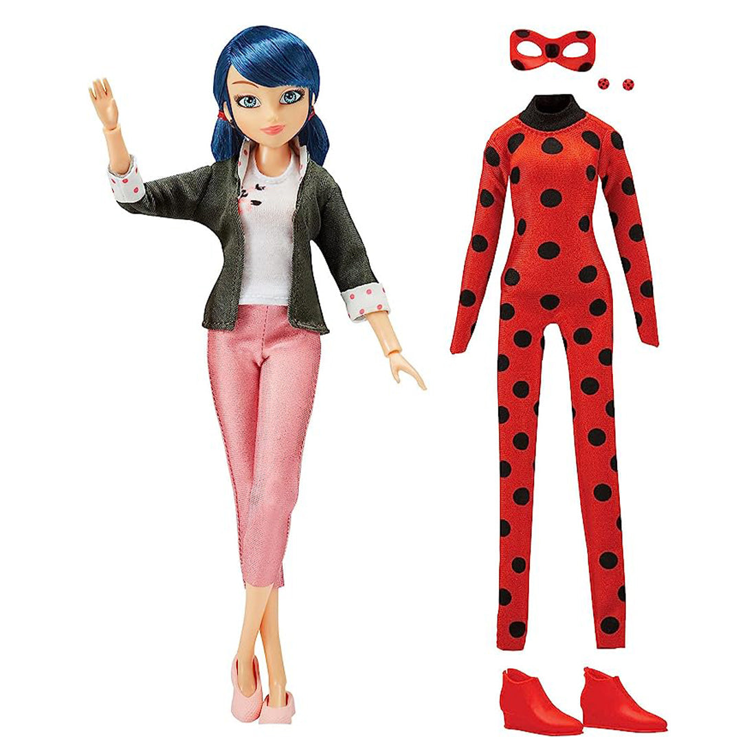 Ladybug Ankleidepuppe mit zwei Outfits, Miraculous, 26 cm - Playmates