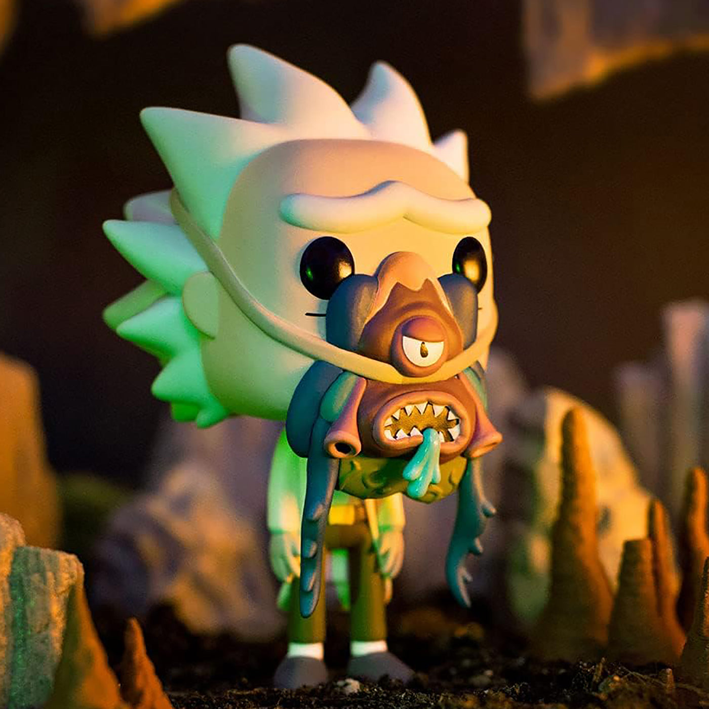 Funko POP! Rick mit Glorzo, Rick & Morty Sammelfigur, 956, 9,5 cm