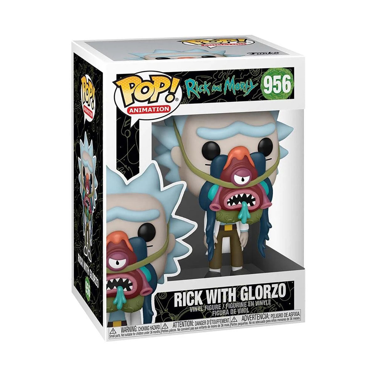 Funko POP! Rick mit Glorzo, Rick & Morty Sammelfigur, 956, 9,5 cm