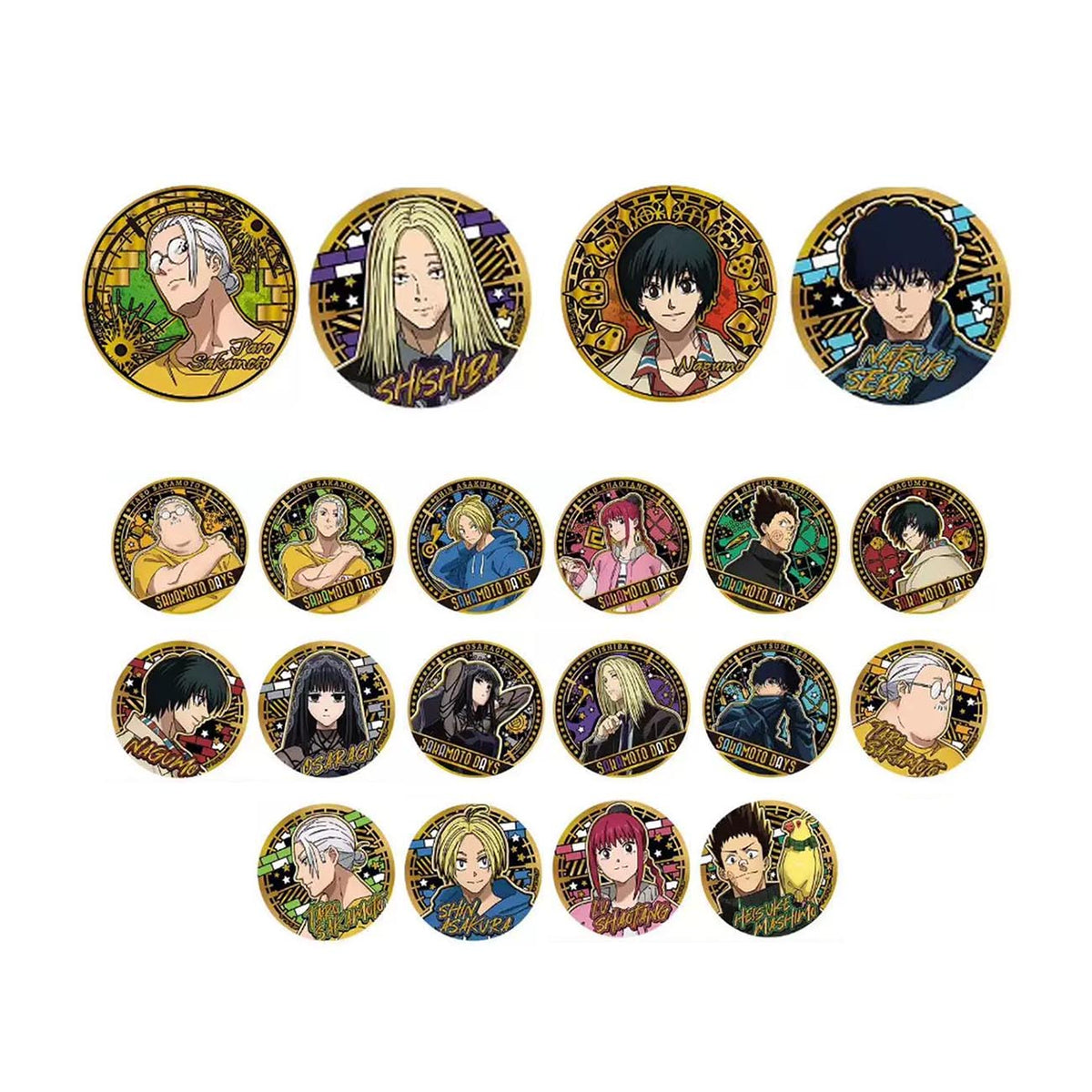 Sakamoto Days Goldpraegung Button Blindbag